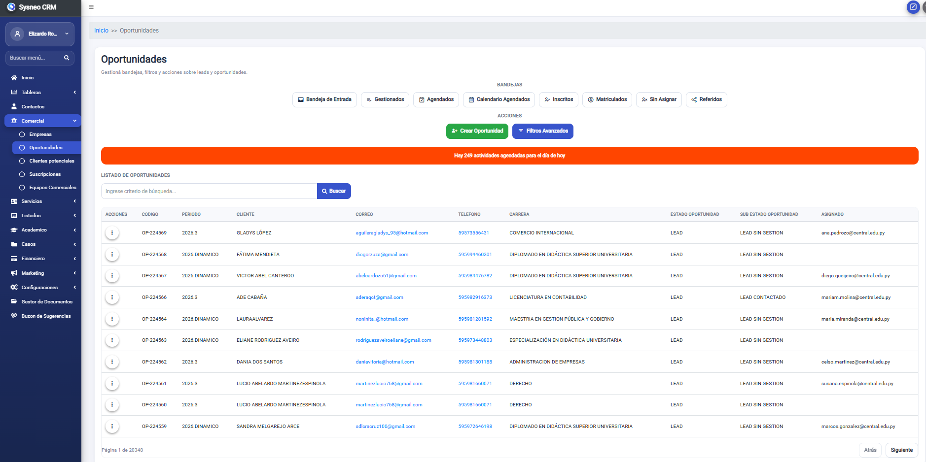 CRM/ERP Universitario Personalizado